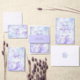 Elegante Light Lila Lilac Blume Hochzeit Postkarte