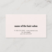 Elegante Light Pastel Frische Pasta Salon Terminkarte (Rückseite)