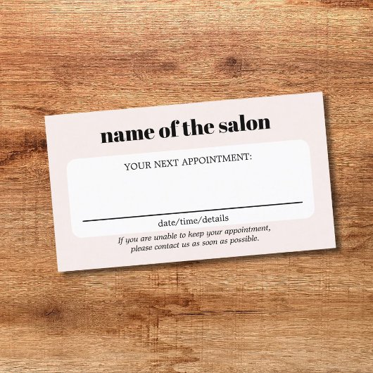 Elegante Light Pastel Frische Pasta Salon Terminkarte