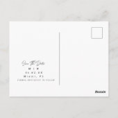 Elegante Light String Save the Date Script Postcar Postkarte (Rückseite)