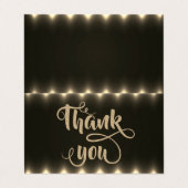 Elegante Lights Glittery Dankeschön Card Visitenkarten (Außenseite Aufgefaltet)