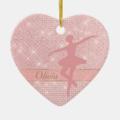 Elegante Lights Pink Ballerina Keramik Ornament (Vorne)
