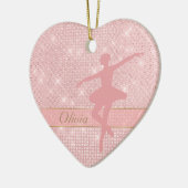 Elegante Lights Pink Ballerina Keramik Ornament (Links)