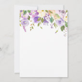 Elegante Lila 50. Hochzeit Einladung (Rückseite)