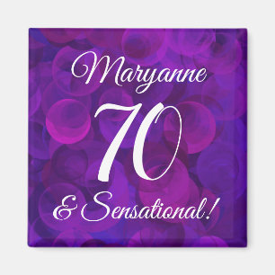 Elegante Lila 70 & sensationelle Geburtstagsparty Magnet