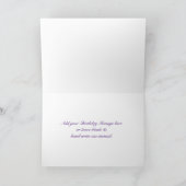 Elegante Lila Abstrakte Rose Karte (Innenseite)