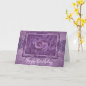 Elegante Lila Abstrakte Rose Karte (Gelbe Blume)