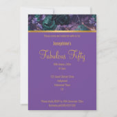 ELEGANTE LILA AQUAMARINE GARTENFLORALLKUSTOM EINLADUNG (Vorderseite)