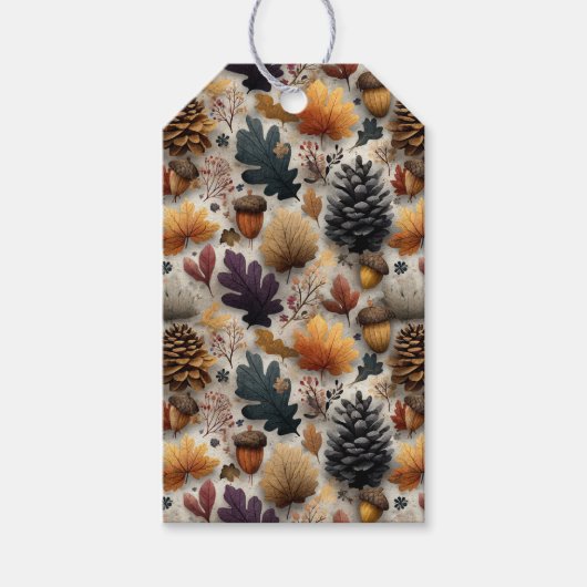 Elegante Lila Aquamarine Pinecones Geschenkanhänger (Vorderseite)