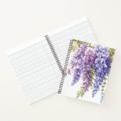 Elegante, lila Aquarellbahn Notizblock (Innenseite)