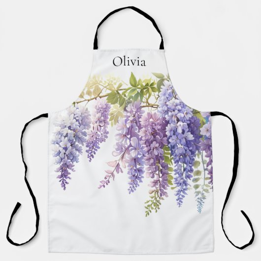 Elegante, lila Aquarellbahn Schürze (Vorderseite)