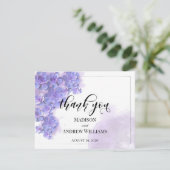Elegante Lila Aquarellfarben - Herzlichen Dank Dankeskarte (Stehend Vorderseite)