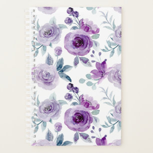 Elegante Lila Aquarellfarben-Planer-Abdeckung Planer
