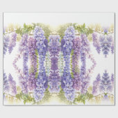 Elegante lila Aquarellwisteria blühend Geschenkpapier (Flach)