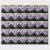 Elegante lila Aquarellwisteria blühend Geschenkpapier (Flach)