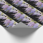 Elegante lila Aquarellwisteria blühend Geschenkpapier (Ecke)