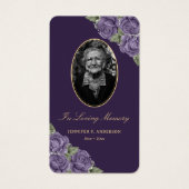 Elegante Lila Beerdigungskarte (Vorderseite)
