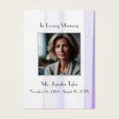 Elegante Lila Beerdigungskarte (Vorderseite)