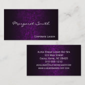 Elegante Lila Berufliche Visitenkarten Visitenkarte (Vorne/Hinten)