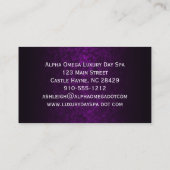 Elegante Lila Berufliche Visitenkarten Visitenkarte (Rückseite)