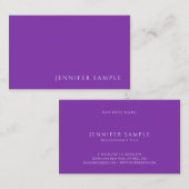 Elegante Lila Berufliche Vorlage Visitenkarte (Vorne/Hinten)