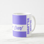 Elegante Lila Best Mama Ever Kaffeetasse (VorderseiteRechts)