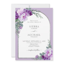 Elegante Lila Blattblütenhochzeit