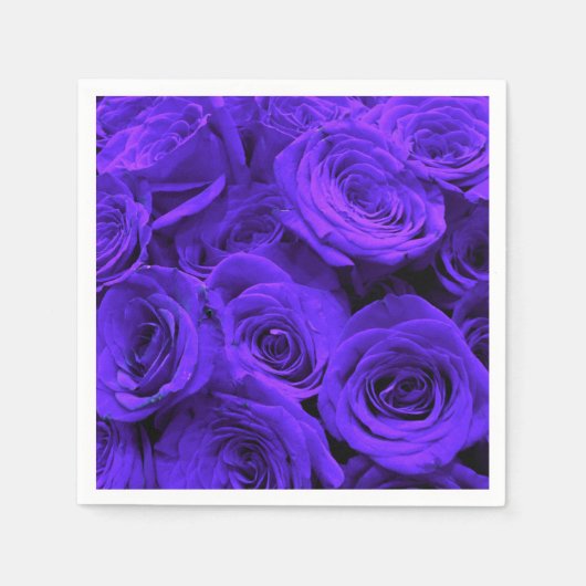 Elegante lila, blaue lila Rose Serviette (Vorderseite)