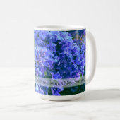 Elegante lila-blaue Lilaks personalisieren Kaffeetasse (VorderseiteRechts)