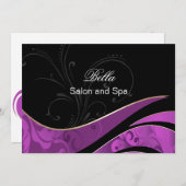 elegante lila blüh Business Dankeschön Karten (Vorne/Hinten)