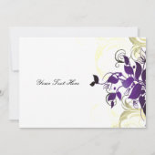elegante lila blüh Business Dankeschön Karten (Rückseite)