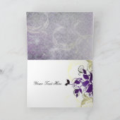 elegante lila blüh Business Dankeschön Karten (Innenseite)