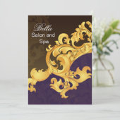 elegante lila blüh Business Dankeschön Karten (Stehend Vorderseite)