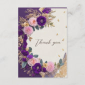 Elegante Lila Blume Beerdigung Danke Karte (Vorderseite)