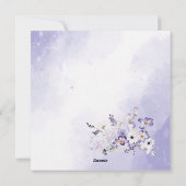 Elegante lila Blume Brautparty Feiertagskarte (Rückseite)
