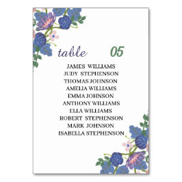 Elegante Lila Blume Custom Wedding Tischnummer