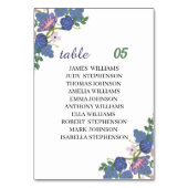 Elegante Lila Blume Custom Wedding Tischnummer (Rückseite)