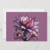 Elegante Lila Blume Geburtstag danke Karte (Rückseite)