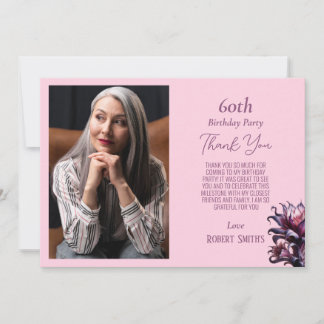 Elegante Lila Blume Geburtstag danke Karte