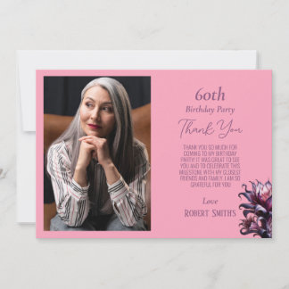 Elegante Lila Blume Geburtstag danke Karte