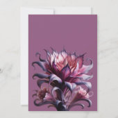 Elegante Lila Blume Geburtstagsparty Einladung (Rückseite)