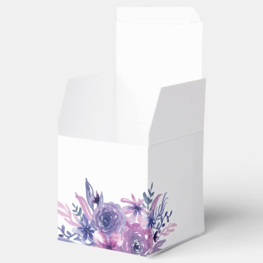 Elegante Lila Blume Hochzeit Geschenkschachtel (Geöffnet)