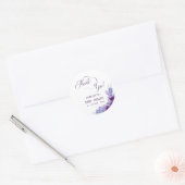 Elegante Lila Blume Kinderdusche Runder Aufkleber (Umschlag)