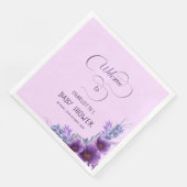 Elegante Lila Blume Kinderdusche Serviette (Ecke)