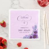 Elegante Lila Blume Kinderdusche Serviette (Beispiel)