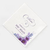 Elegante Lila Blume Kinderdusche Serviette (Ecke)