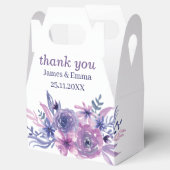Elegante Lila Blume, maßgeschneiderte Hochzeit Geschenkschachtel (Geöffnet)