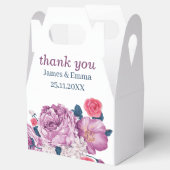 Elegante Lila Blume, maßgeschneiderte Hochzeit Geschenkschachtel (Geöffnet)