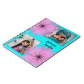 Elegante lila Blume Notizblock (Linke Seite)