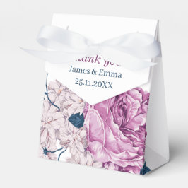 Elegante Lila Blume Personalisiert Hochzeit Geschenkschachtel